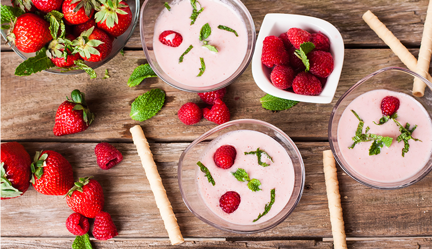 Vegan & Gluten-Free Strawberry Rhubarb Mousse